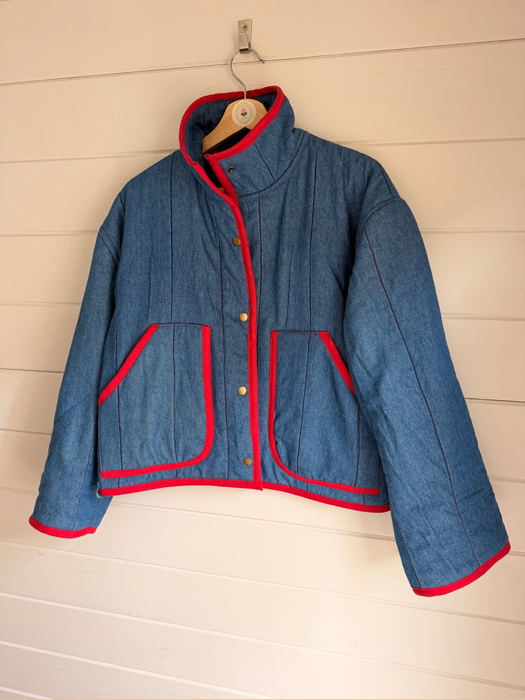Pitton Jacket in size Small by Made by SJP, made from a preloved quilt