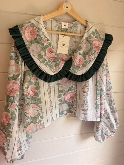 Wilton Top by Made by SJP, ready made from preloved fabric, size 14/16