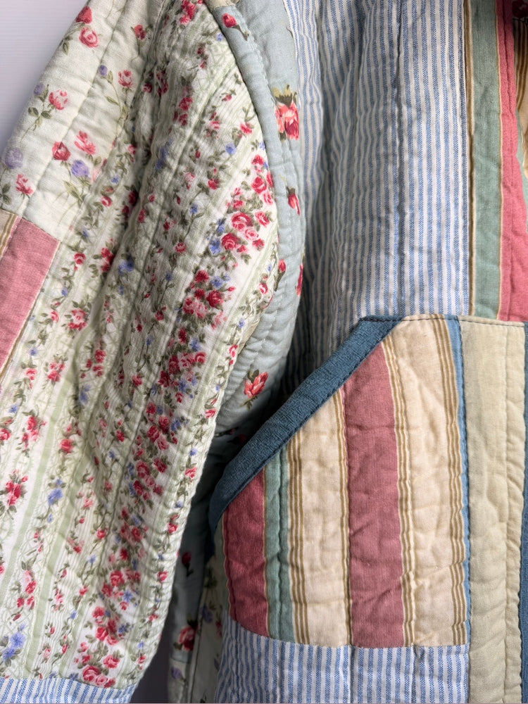 Pitton Jacket in size Medium by Made by SJP, made from a preloved quilt