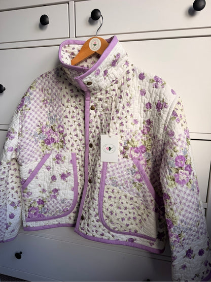 Pitton Jacket in size Small by Made by SJP, made from a preloved quilt