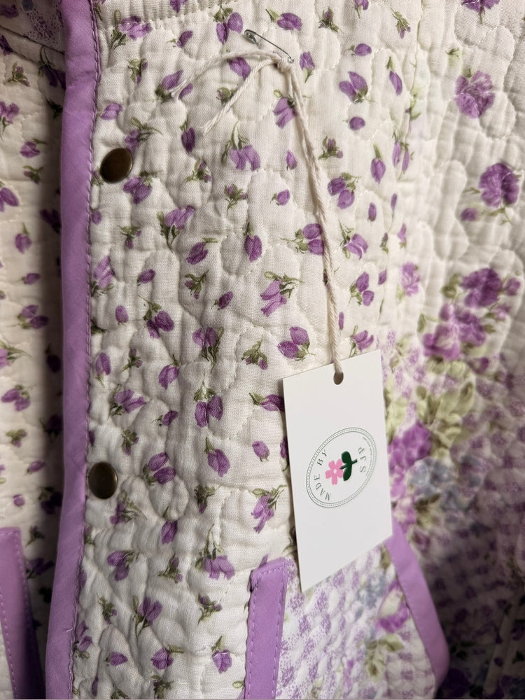 Pitton Jacket in size Small by Made by SJP, made from a preloved quilt