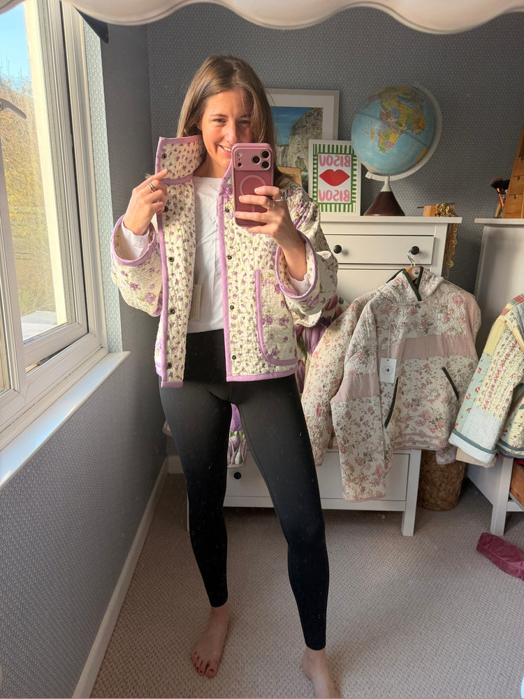 Pitton Jacket in size Small by Made by SJP, made from a preloved quilt