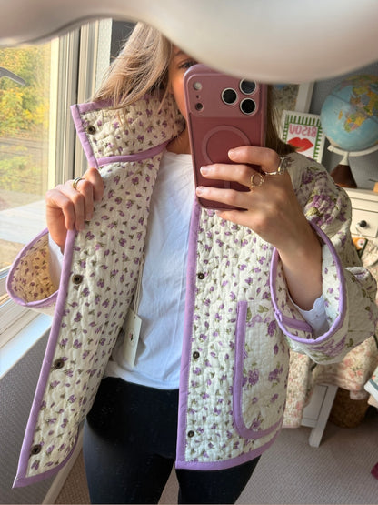 Pitton Jacket in size Small by Made by SJP, made from a preloved quilt