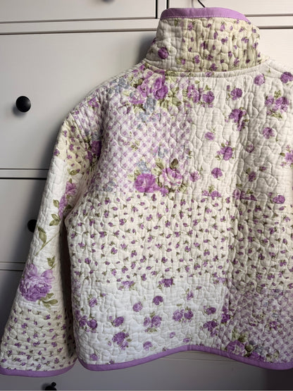 Pitton Jacket in size Small by Made by SJP, made from a preloved quilt