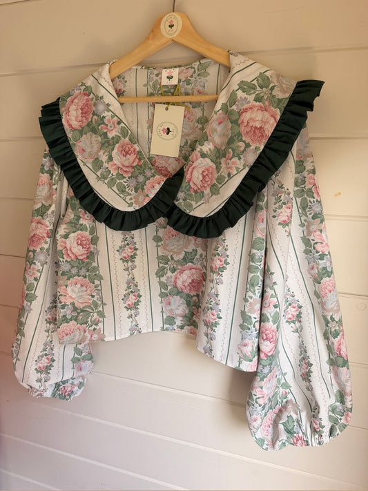 Wilton Top by Made by SJP, ready made from preloved fabric, size 14/16