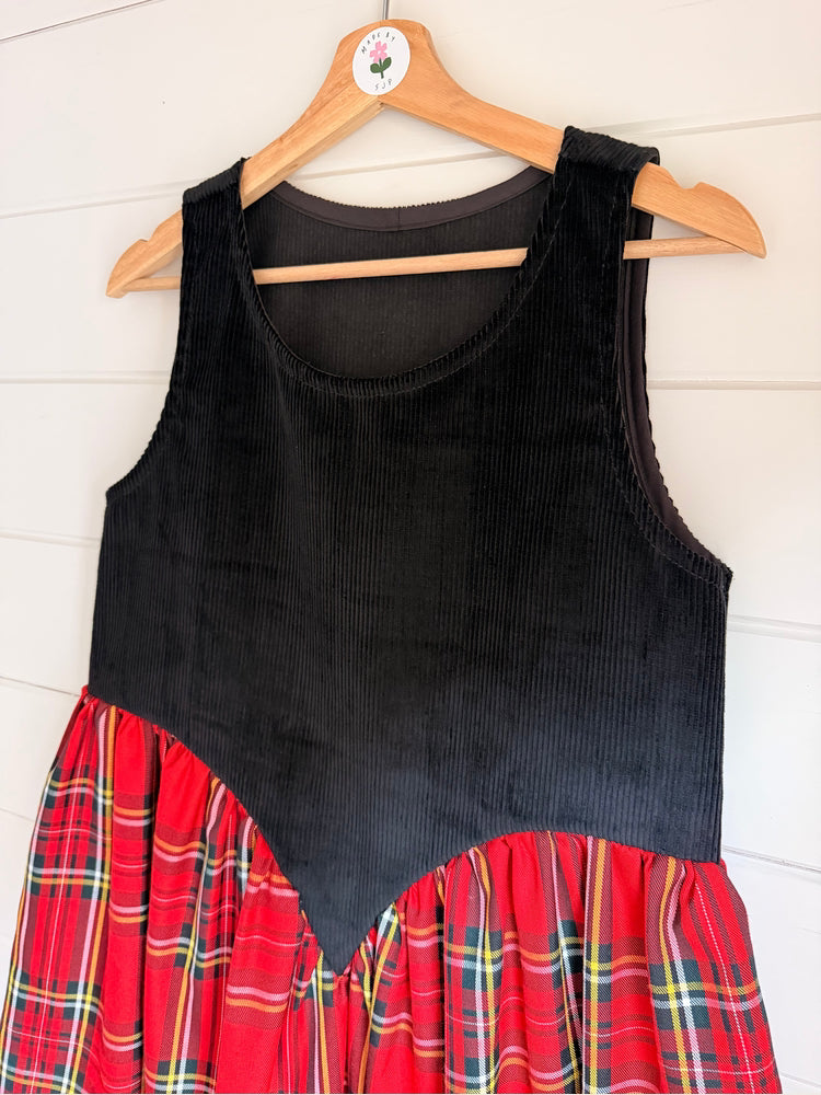 Shaftesbury Dress in size 8/10 by Made by SJP, made from preloved fabric