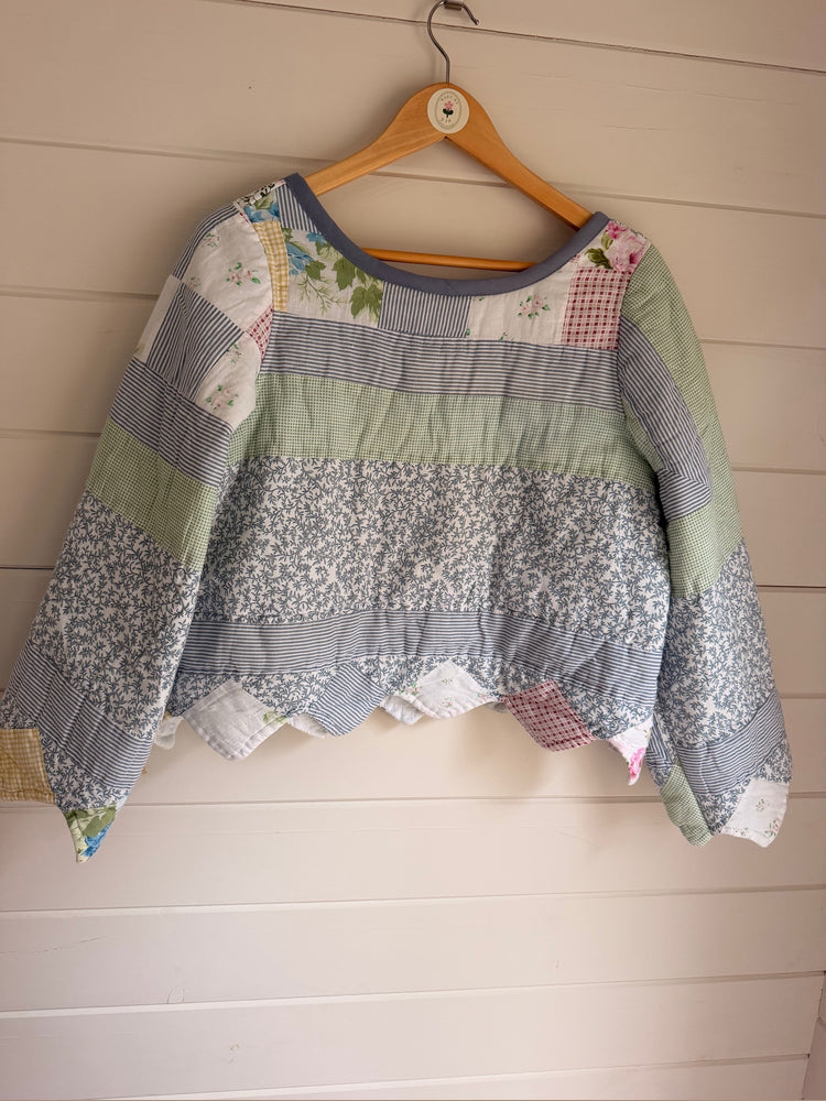 Sample Jumper in size 10/12 by Made by SJP, made from a preloved quilt