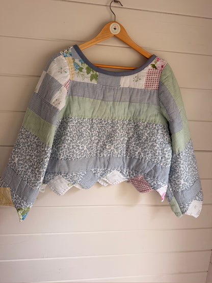Sample Jumper in size 10/12 by Made by SJP, made from a preloved quilt