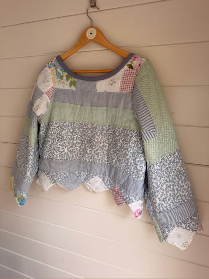 Sample Jumper in size 10/12 by Made by SJP, made from a preloved quilt