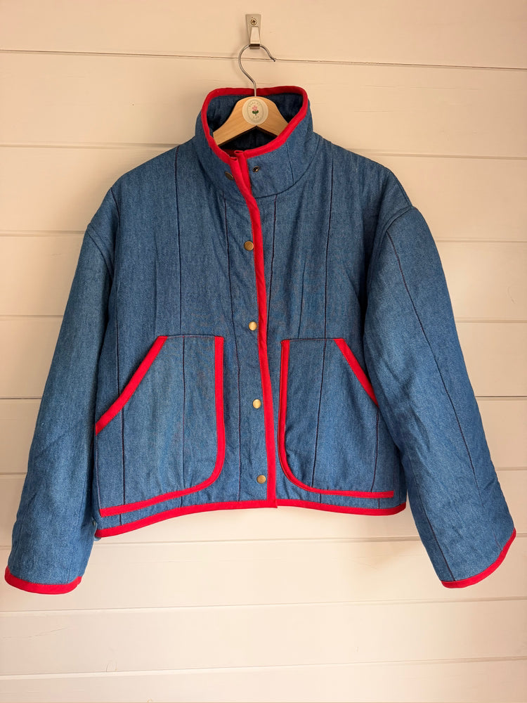 Pitton Jacket in size Small by Made by SJP, made from a preloved quilt
