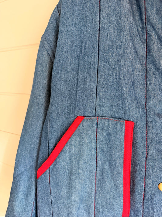 Pitton Jacket in size Small by Made by SJP, made from a preloved quilt