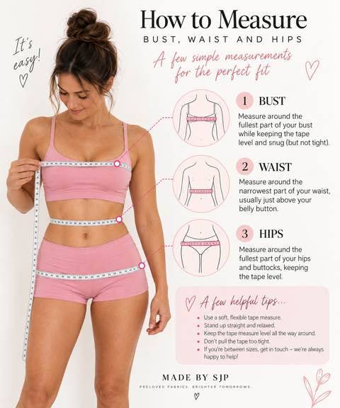 How to measure bust, waist and hips